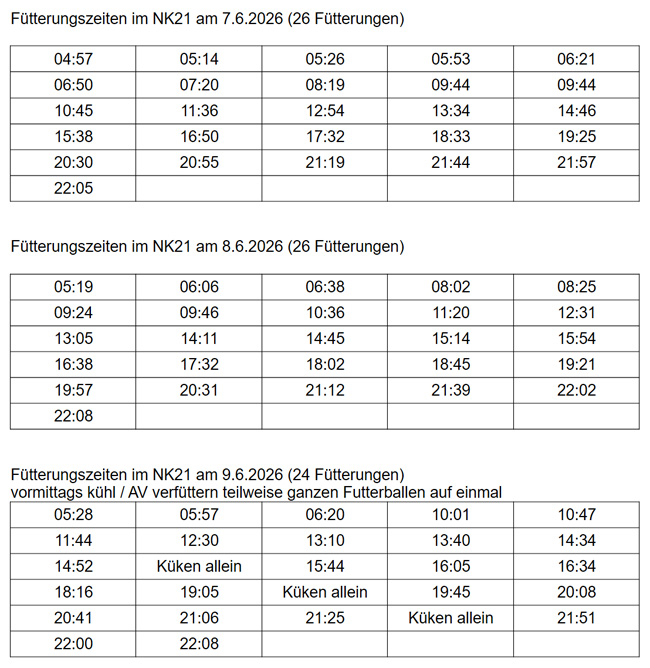 Fütterungsintervalle