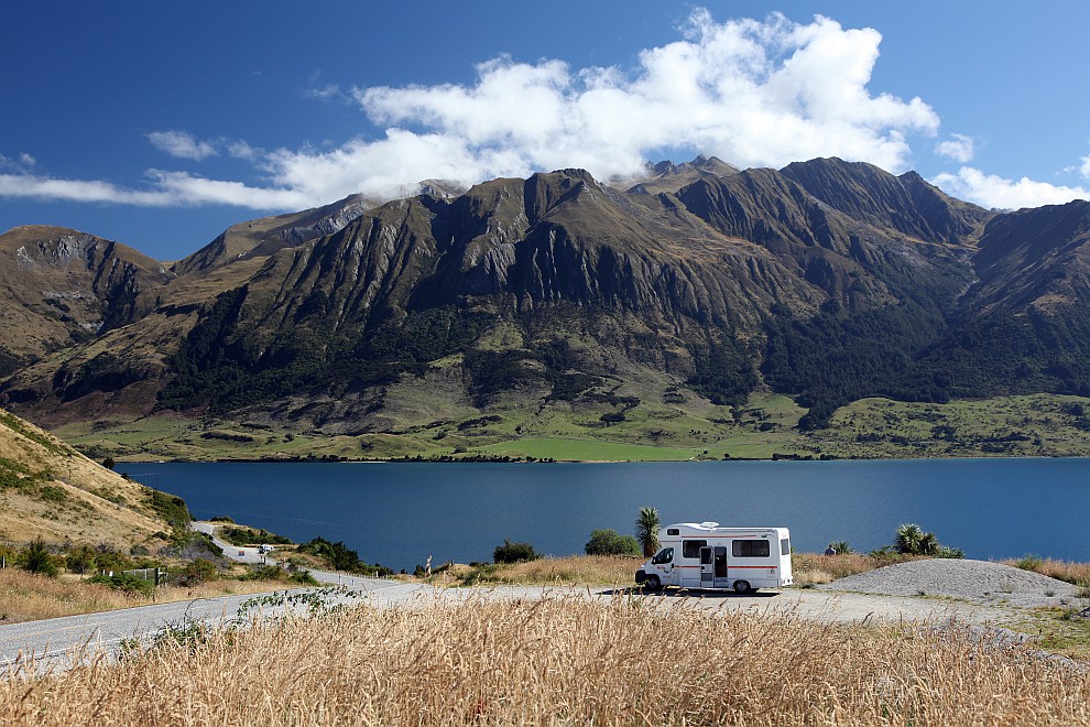 Landschat am Lake Hawea