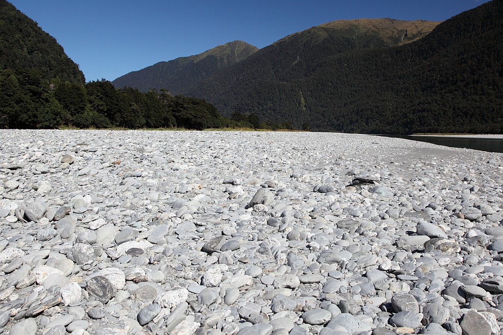 Haast River - Kieselsteine