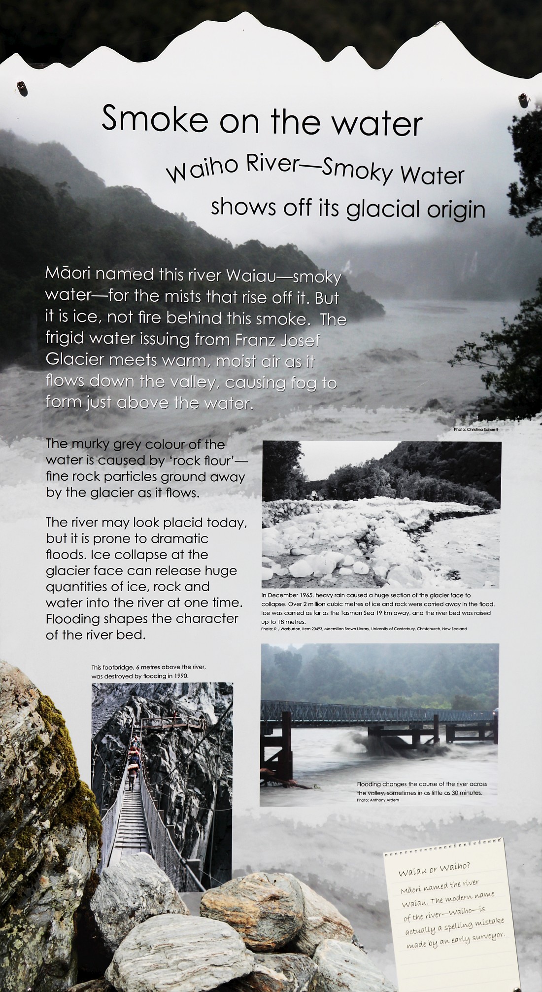 Franz Josef Glacier - Infotafel