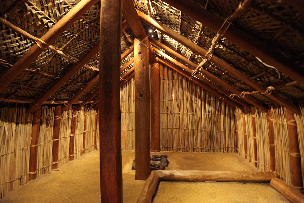 Wohnhuette der Maori
